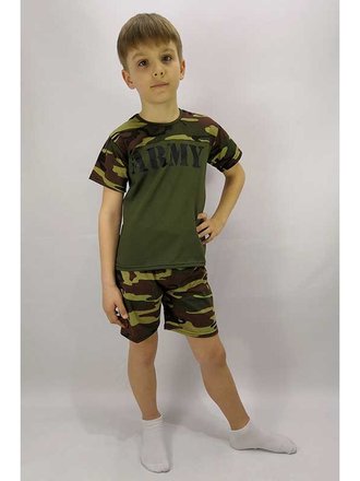 Детский комбинированный костюм футболка и шорты "ARMY"