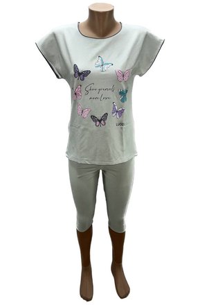 Пижама с бриджами "Бабочки" оливка48-50