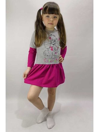 Сукня для дівчинки з довгим рукавом '' Cute-Family "