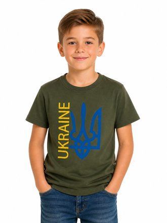 Футболка детская "Ukrainian" хаки 30р